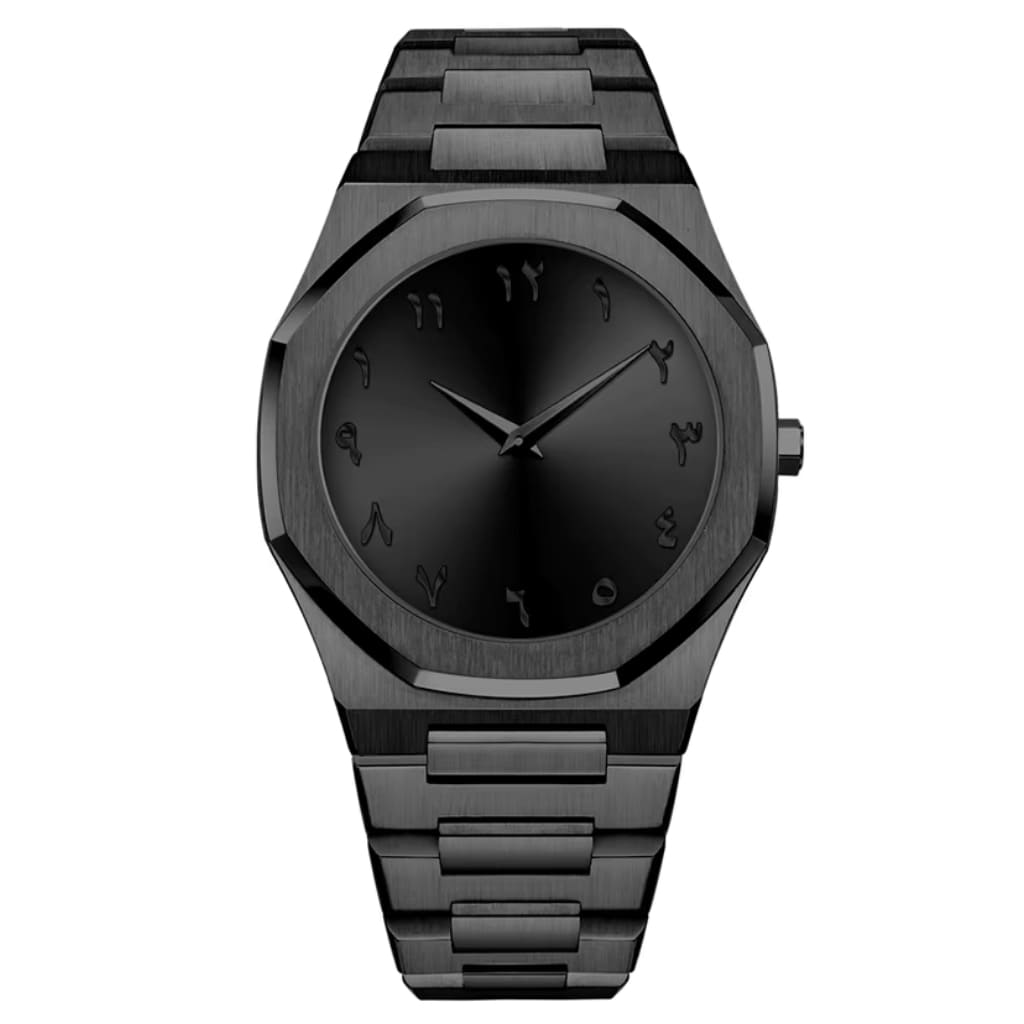 Relógio Masculino Base forte Silver Metal Mostrador Árabe