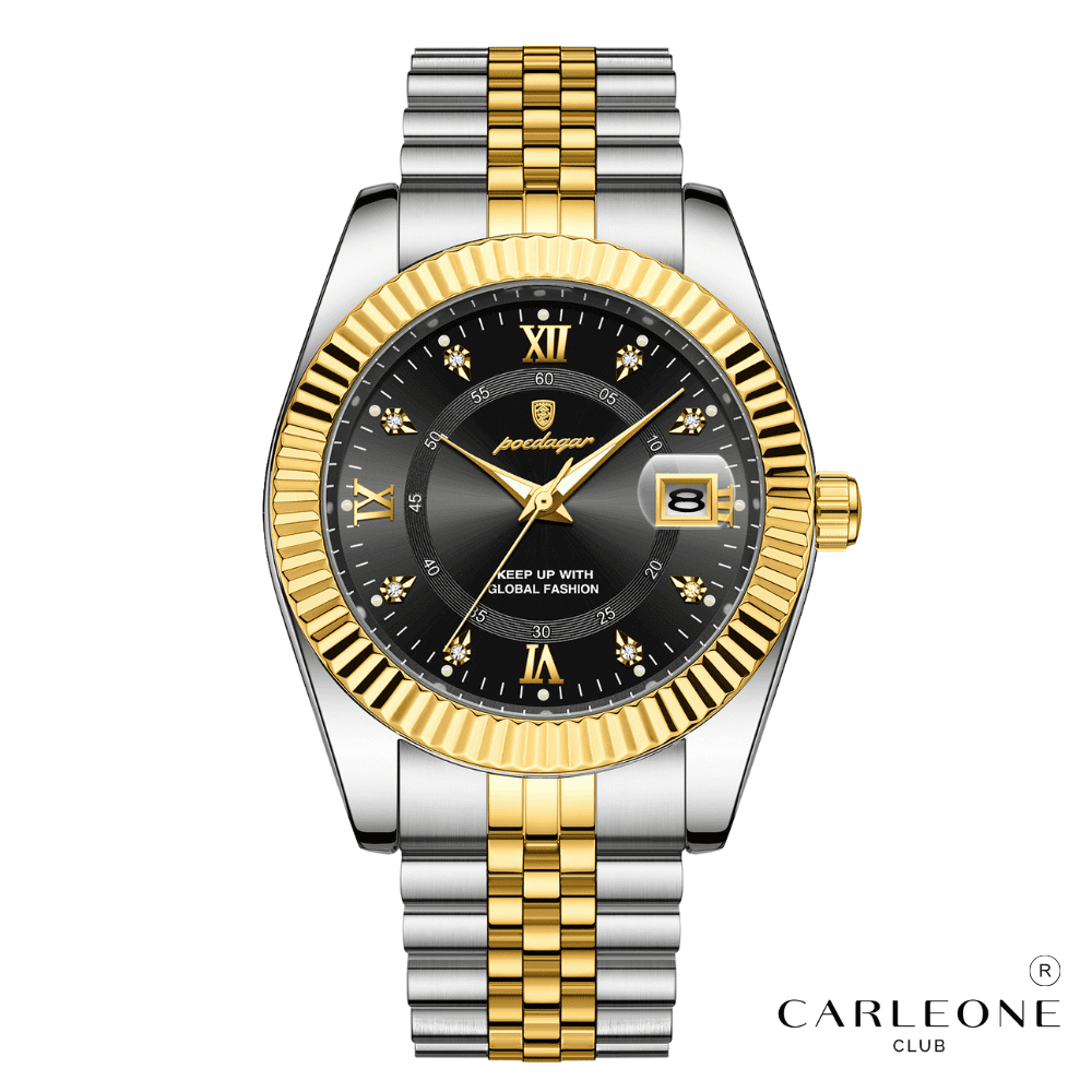 Relógio Masculino Poedagar Presidente em Aço Inox Redondo