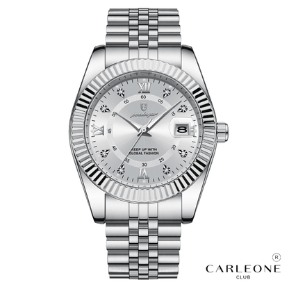 Relógio Masculino Poedagar Presidente em Aço Inox Redondo