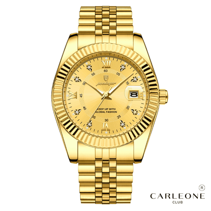 Relógio Masculino Poedagar Presidente em Aço Inox Redondo