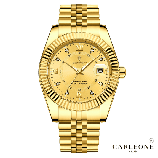 Relógio Poedagar Presidente em Aço Inox Redondo