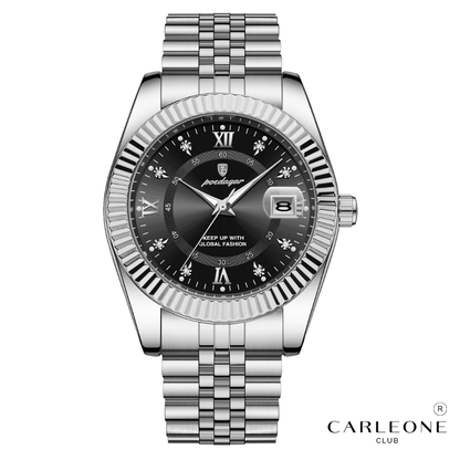 Relógio Masculino Poedagar Presidente em Aço Inox Redondo