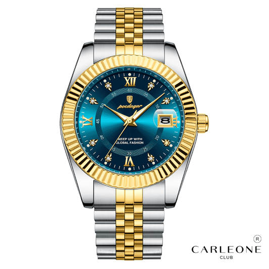 Relógio Poedagar Presidente em Aço Inox Redondo