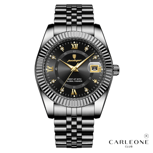 Relógio Poedagar Presidente em Aço Inox Redondo