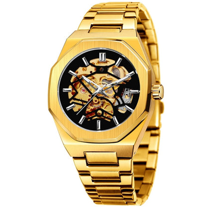 Relógio Masculino Automático Skeleton Jornada
